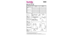 Strih Burda 5930 - Áčková sukňa, tvídová sukňa s štiepením