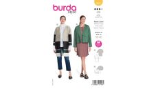 Strih Burda 5931 - Rovný kabát, sako, oversized