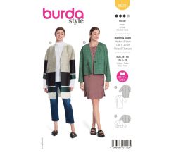 Strih Burda 5931 - Rovný kabát, sako, oversized