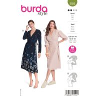 Strih Burda 5933 - Zavinovacie šaty