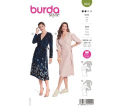 Strih Burda 5933 - Zavinovacie šaty