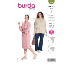 Strih Burda 5934 - Rovné empírové šaty, tunika