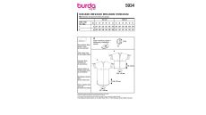 Strih Burda 5934 - Rovné empírové šaty, tunika