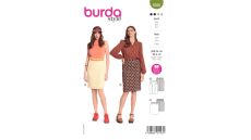 Strih Burda 5936 - Puzdrová sukňa s vysokým pásom