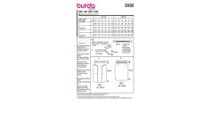 Strih Burda 5936 - Puzdrová sukňa s vysokým pásom
