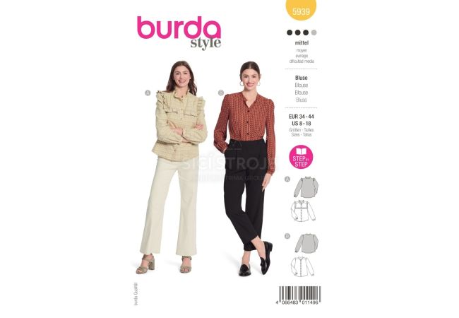 Strih Burda 5939 - Blúzka, košeľa