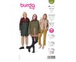 Strih Burda 5941 - Bunda, dlhá bunda, menčestrová bunda