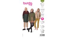 Strih Burda 5941 - Bunda, dlhá bunda, menčestrová bunda