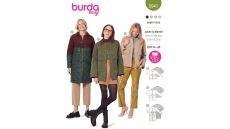 Strih Burda 5941 - Bunda, dlhá bunda, menčestrová bunda