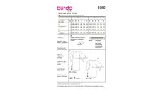 Strih Burda 5950 - Blúzkové šaty s opaskom, tunika, tričkové šaty