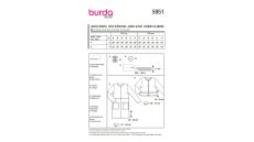 Strih Burda 5951 - Ľahký kabát, semišový kabát, krátke sako
