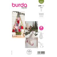 Strih Burda 5952 - Adventný kalendár "stromček", mikulášska pančucha