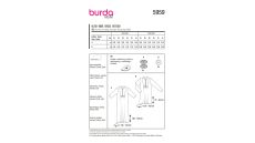 Strih Burda 5959 - Voľné šaty, flanelové šaty, midi šaty