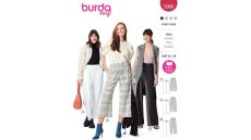 Strih Burda 5960 - Široké nohavice s gumou v páse