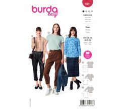 Strih Burda 5961 - Blúzka, tričko s lodičkovým výstrihom