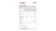 Strih Burda 5963 - Voľná mikina s rolákovým golierom, fleecová mikina, rolák