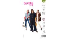 Strih Burda 5964 - Plášť, kabát, jesenný kabát