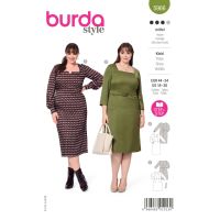 Strih Burda 5966 - Puzdrové šaty, áčkové šaty