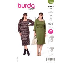 Strih Burda 5966 - Puzdrové šaty, áčkové šaty