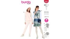 Strih Burda 5967 - Voľné tričkové šaty, tričko s dlhým rukávom