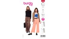 Strih Burda 5969 - Nohavice s gumou v páse
