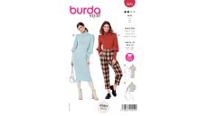Strih Burda 5972 - Svetrové šaty s rolákom, rolák
