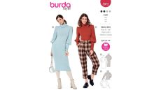 Strih Burda 5972 - Svetrové šaty s rolákom, rolák