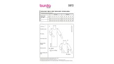 Strih Burda 5972 - Svetrové šaty s rolákom, rolák