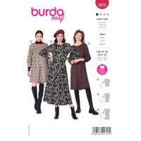 Strih Burda 5975 - Blúzkové šaty, midi šaty
