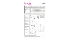 Strih Burda 5976 - Kabát s opaskom, fleecový kabát
