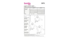 Strih Burda 5979 - Mikina s kapucňou, dlhá mikina, fleecová mikina