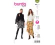 Strih Burda 5982 - Áčková sukňa, dlhšia rozšírená sukňa