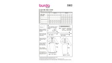 Strih Burda 5983 - Romantické šaty s čipkou, puzdrové šaty