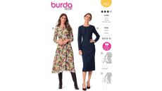 Strih Burda 5983 - Romantické šaty s čipkou, puzdrové šaty