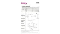 Strih Burda 5988 - Dlhá mikina, mikina s rolákom