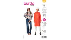 Strih Burda 5992 - Dvojradový kabát, jesenný kabát, sako