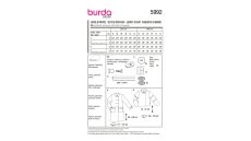 Strih Burda 5992 - Dvojradový kabát, jesenný kabát, sako