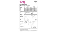 Strih Burda 5996 - Tielkové šaty, šaty so špagetovými ramienkami, mini šaty