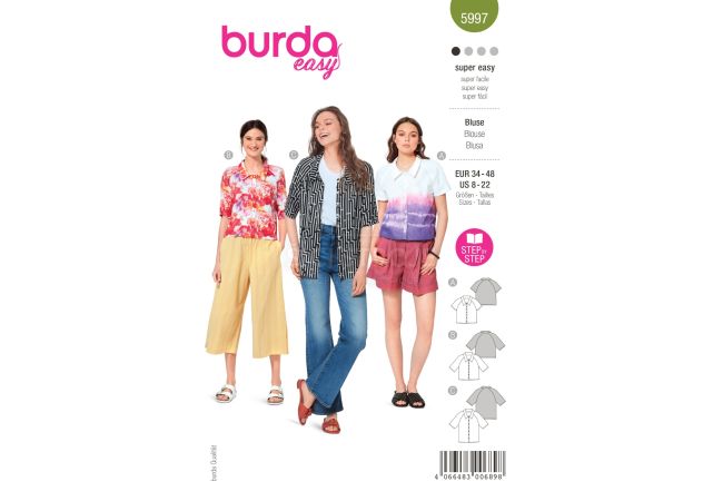 Strih Burda 5997 - Košele