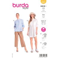 Strih Burda 6001 - Košeľa, dlhá košeľa