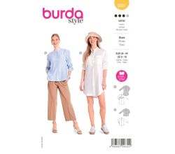 Strih Burda 6001 - Košeľa, dlhá košeľa