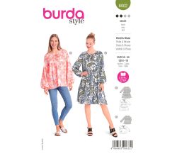 Strih Burda 6002 - Blúzkové šaty, blúzka