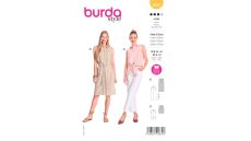Strih Burda 6003 - Košeľové šaty, košele bez rukávov