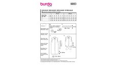 Strih Burda 6003 - Košeľové šaty, košele bez rukávov