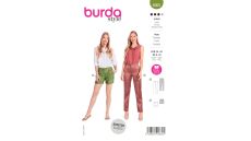 Strih Burda 6005 - Cigaretové nohavice, šortky