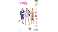 Strih Burda 6007 - Vzdušné šaty s gumičkou pod prsiami