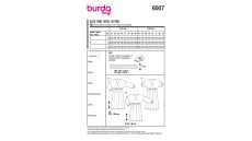 Strih Burda 6007 - Vzdušné šaty s gumičkou pod prsiami