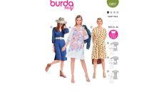 Strih Burda 6007 - Vzdušné šaty s gumičkou pod prsiami
