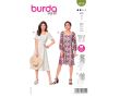 Strih Burda 6014 - Tunikové šaty s opaskom, tunika, ľanové šaty