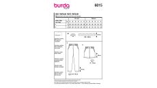 Strih Burda 6015 - Džínsy "mrkváče", džínsové šortky